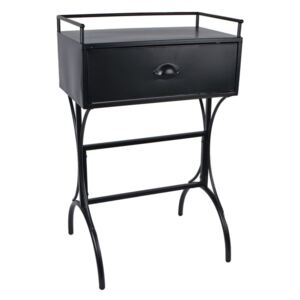 Gifts Amsterdam Side Table with Drawer Merlijn Metal Black 50x30x79 cm