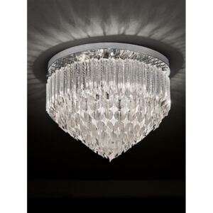 F2268/6 6 Light Crystal Flush Ceiling Lamp