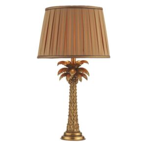 Dar PAL4235/X Palm Hand Cast Gold Table Lamp with Gold Shade