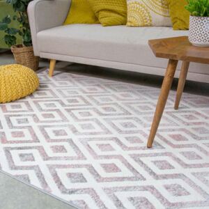 Geometric Pink Ombre Living Room Rug - Enzo