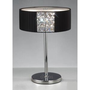 Diyas IL31170/BL Evelyn Black And Crystal Table Lamp