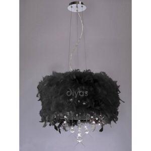 Diyas IL30742/BL Ibis Ceiling Pendant Light with Black Shade
