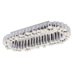 Searchlight 5531CC Darcy Flush Ceiling Light In Chrome And Crystals