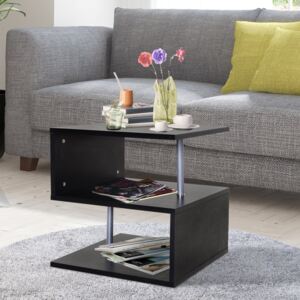HOMCOM 50Lx50Wx50H cm Side Table-Black Particle Board