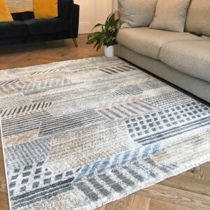 Soft Yellow Tribal Abstract Rug - Mystic