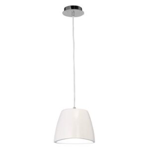 Mantra M4823 Triangle 1 Light Small Ceiling Pendant In Chrome And White - Dia: 220mm