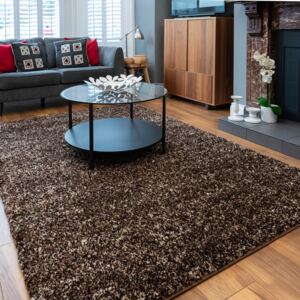 Brown Mottled Shaggy Living Room Rug - Murano