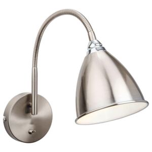Firstlight Bari 3470BS Brushed Steel Flexible Swiched Wall Lamp