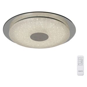 Mantra M5929 Virgin LED Tuneable Flush Ceiling Light In Chrome, Crystal And Silver