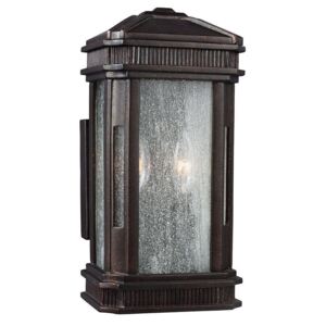 FE/FEDERAL/S Federal 2 Light Small Outdoor Wall Lantern Light In Gilded Bronze