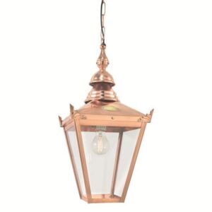 Norlys CS8 Chelsea Hanging Lantern Copper with Clear Lens