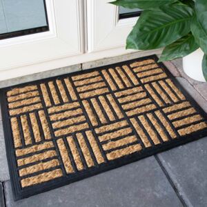 Square Ribbed Coir Outdoor Entrance Doormat - Coir