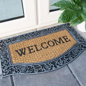 Welcome Border Coir Outdoor Entrance Doormat - Coir