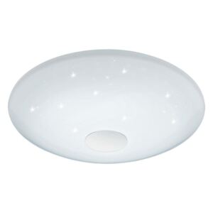 Eglo 95973 Voltago 2 LED Wall/Ceiling Light In White With Glitter Effect - Dia: 580mm