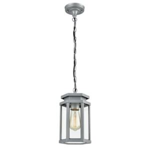 OUT6624 Exterior Outdoor Ceiling Lantern Light In Silver Grey