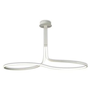 M6006 Nur XL LED Loop Semi Flush Ceiling Light In White