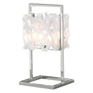 Mantra M1251 Tokio 1 Light Table Lamp In White And Chrome
