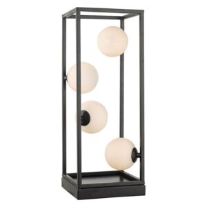 Dar ENS4222 Ensio 4 Light Table Lamp In Black With Opal Glass
