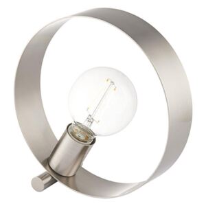 Endon 90453 Hoop 1 Light Table Lamp In Brushed Nickel Plate