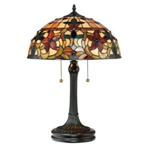 QZ/KAMI/TL Kami Tiffany Bronze 2 Light Table Lamp