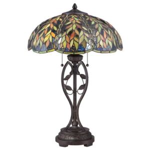 QZ/BELLE/TL Belle Tiffany Imperial Bronze 2 Light Table Lamp