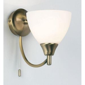 Endon 1805-1AN 1 Light Wall Light In Antique Brass