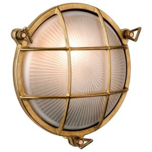 Firstlight 3434BR Nautic Solid Brass Round Outdoor Bulkhead Light - 5 Only
