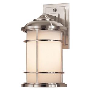 FE/LIGHTHOUSE2/M Lighthouse 1 Light Medium Outdoor Wall Lantern In Brushed Steel - H:352mm
