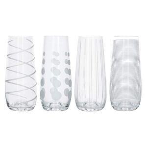 Mikasa Cheers Set of 4 Stemless Flutes