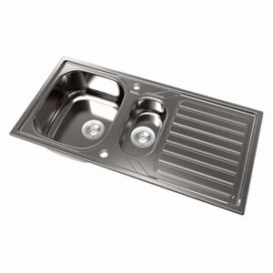 The 1810 Company VD/100/P/REV/048 Veloreduo 1 Bowl Sink - Stainless Steel