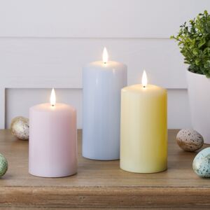 TruGlow® Pastel LED Pillar Candle Trio
