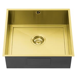 The 1810 Company AU/45/U/GB/26MM/QG/751 Axixuno 1 Bowl Sink - Gold