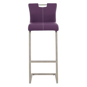 Ideas Handle-back Bar Stool with Cantilever Base - Purple
