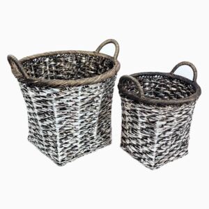 Silver Woven Storage Basket Set by PR Rogiers - Default Title