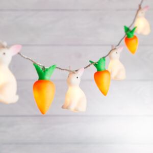 20 Bunny & Carrot Children's Fairy Lights