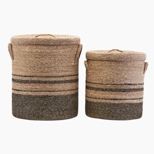 Seagrass & Jute Laundry Baskets by House Doctor - Small
