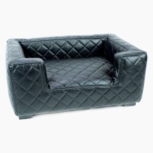 Lord Lou - Edoardo Black Bentley Stitch Luxury Dog Sofa - Default Title