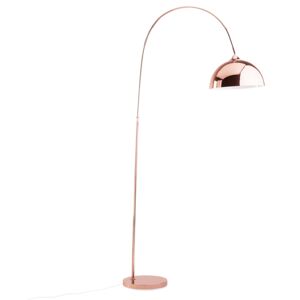 Floor Lamp Copper 160 cm Tall Curved Metal Decorative Retro Glamour Beliani