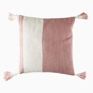 Blush & Cream Silk Tassel Cushion by Cozy Living - Default Title