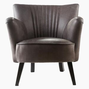 Ritz Club Chair in Vintage Grey Leather - Default Title