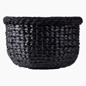 Black Round Water Hyacinth Basket - Default Title