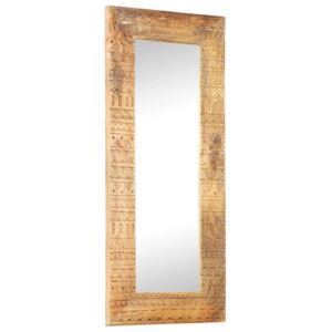 VidaXL Hand-Carved Mirror 110x50x11 cm Solid Mango Wood