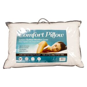 Comfort Luxury Quilted Wool Pillow, Standard Pillow Size