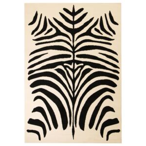 VidaXL Modern Rug Zebra Design 80x150 cm Beige/Black
