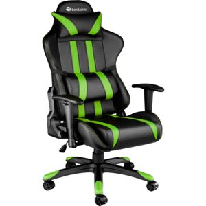 Tectake 402032 gaming chair premium - black/green