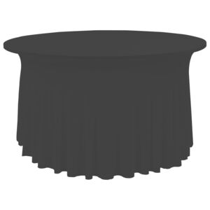 VidaXL 2 pcs Stretch Table Covers with Skirt 120x74 cm Black