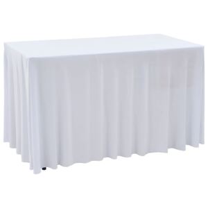 VidaXL 2 pcs Stretch Table Covers with Skirt 120x60,5x74 cm White