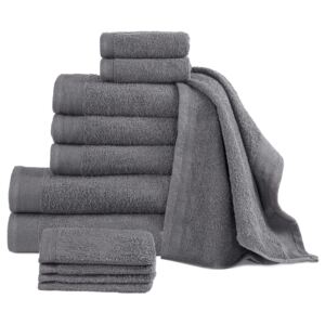 VidaXL 12 Piece Towel Set Cotton 450 gsm Anthracite