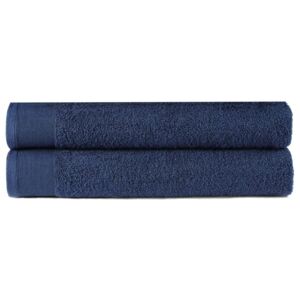 VidaXL Shower Towel Set 2 pcs Cotton 450 gsm 70x140 cm Navy