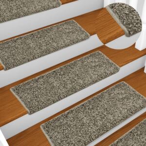 VidaXL Carpet Stair Treads 15 pcs 65x25 cm Grey